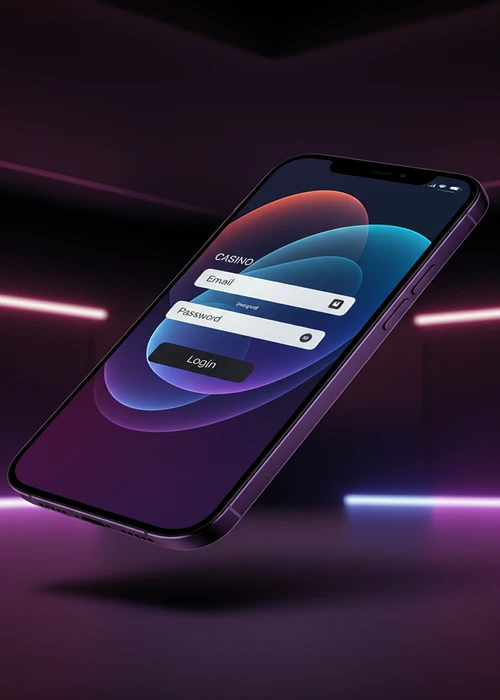 Screenshot del modulo di accesso di Gamefirst Casino su diversi dispositivi con campi di inserimento per e-mail e password, per consentire un accesso sicuro.